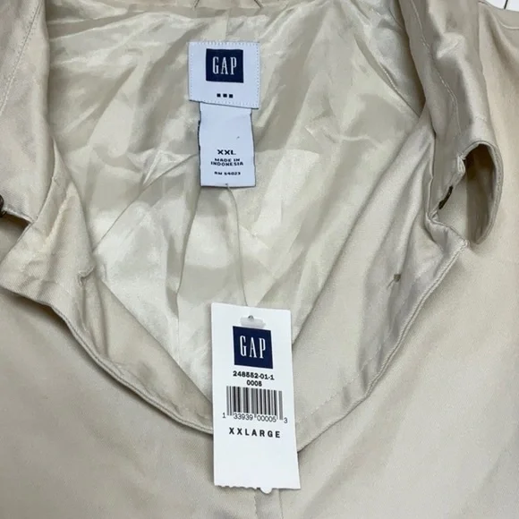 GAP Trench Coat Mid-Length Khaki XXL - Picture 6 of 12